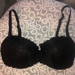 PINK Black Lace Push-up bra